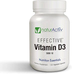 Organic VIT D3 125mcg (5000 iu) Pro Strength MiniCaps Support Bone Muscle Joint Cardio Breast Colon Immune Health Easy Swallow Fast Absorb