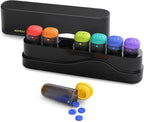 KOVIUU Weekly Pill Organizer 1 Time a Day, Detachable Pill Box 7 Day, Travel Pill Case, Once Daily Medication Dispenser, Week Pill Holder Container for Vitamin, Medicine, Supplement, Pillbox, Black