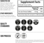 Ionic Liquid Iron Supplement (About 236 Servings) – Ionically Charged, Earth-Sourced Mineral Formula; Small 5-Drop Servings for Easy Use, Liquid Concentrate, Unflavored, Vegan – 2 fl oz (60 mL)