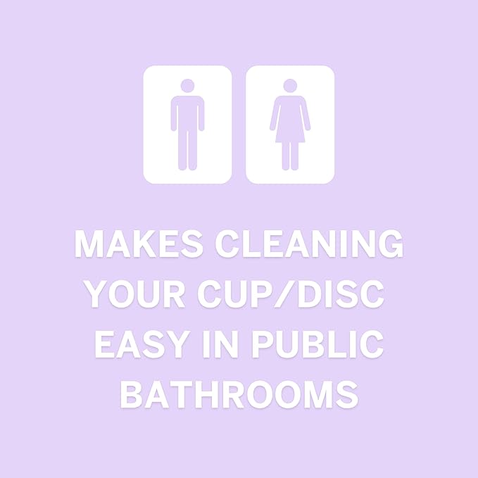 Pixie Feminine Wipes - On The Go Public Bathroom Wipes for Feminine Care - Safe On Period Cups & Menstrual Discs - Biodegradable, Flushable, pH Balanced & Unscented Menstrual Cup Wipes (20 Count)