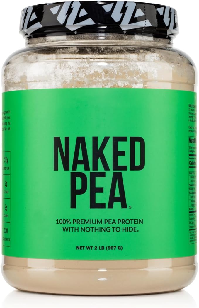NAKED Pea - 2LB 100% Pea Protein Powder from North American Farms - Unflavored Vegan Pea Protein Isolate - NSF Certified, Plant Protein Powder, Easy to Digest - 30 Servings
