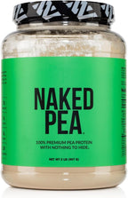 NAKED Pea - 2LB 100% Pea Protein Powder from North American Farms - Unflavored Vegan Pea Protein Isolate - NSF Certified, Plant Protein Powder, Easy to Digest - 30 Servings