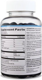 Amazon Brand - Solimo Prebiotic & Probiotic Gummies, 2 Billion CFU, Blue Raspberry, 50 Count (2 per Serving)