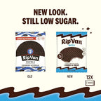 Rip Van Wafels Cookies & Cream Stroopwafels - Healthy Snacks - Non GMO Snack - Keto Friendly - Office Snacks - Low Sugar (3g) - Low Calorie Snack - 12 Count