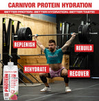 MuscleMeds Carnivor Protein Hydration RTD, Ready to Drink, Lactose Free, Sugar Free, 30g Isolate Protein, Halal Certified, Berry Blast, 16.9 Fl Oz (Pack of 12)