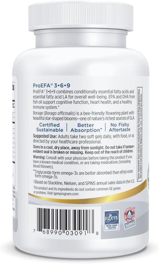 Nordic Naturals ProEFA 3-6-9, Lemon Flavor - 90 Soft Gels - 565 mg Omega-3 - EPA & DHA with Added GLA - Healthy Skin, Cognition, & Positive Mood - Non-GMO - 45 Servings