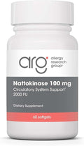 Allergy Research Group - Nattokinase Supplement NSK-SD 2000 FU, 100mg - Cardiovascular/Circulatory Health - 60 Softgels