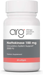Allergy Research Group - Nattokinase Supplement NSK-SD 2000 FU, 100mg - Cardiovascular/Circulatory Health - 60 Softgels