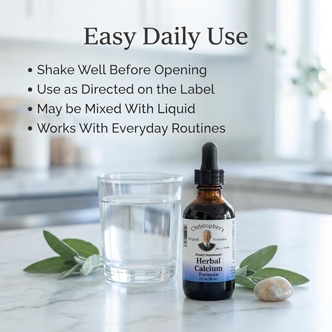 Christopher's Original Formulas Herbal Calcium Extract, Natural Bone Health Support, 2 oz