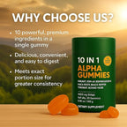 Alpha Gummies 10 in 1 for Men | 4000mg Himalayan Alpha Shilajit Gummies for Energy & Immune | 75% Fulvic Acid, 85+ Trace Minerals, Ashwagandha, Gokshura | No Added Sugar, Non-GMO, 60 Count (1)