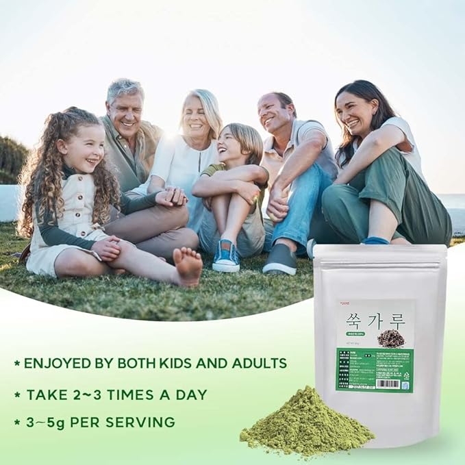 K-Herb Korean Mugwort Powder – 100% Pure Dried Mugwort from Korea, Natural Ingredient for Herbal Tea, Culinary Use, Plant-Based Powder 쑥가루 (10.6 oz (300g), Mugwort)