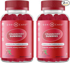 GeriCare Cranberry Gummies, Compare to AZO Naturally Sourced Cranberry Extract for UTI & Bladder Health, Antioxidant Support, Non-GMO, Gluten-Free, Vegan, Gelatin-Free, 60 Count (2 Pack)