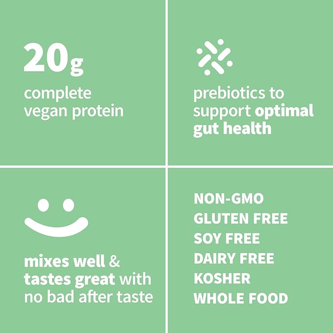 Sprout Living Epic Protein, Plant Based Protein & Superfoods Powder, Green Kingdom | 20 Grams Organic Protein Powder, Greens, Vegan, Non Dairy, Non-GMO, Gluten Free, Low Sugar (1 Pound, 12 Servings)