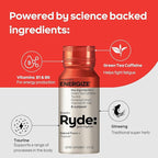 Ryde Discovery Pack | Energize, Focus, Relax & Sleep Shots | Green Tea Caffeine, Ginseng, B Vitamins, L-Theanine, Lemon Balm, Chamomile, Melatonin | 0 Calories, 0 Sugar | Variety Pack (8 Pack)