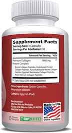 ENP Collagen Complex, Type I, II, III, V, and X, Derived from Non-Vegan Sources, Joint Comfort, Flexibility, and Bone Strength, 90ct, 30 Day Supply