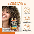 Venture Pal Biotin Gummies with Collagen & Keratin - Hair Growth Support Skin and Nail Strength Vitamins for Women & Men - Biotin 10000mcg | B-Complex | Saw Palmetto - Sugar Free, Non-GMO, 60ct