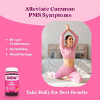 BeLive PMS Support Gummies Supplement – Helps Relieve PMS Symptoms – Hormonal Balance Mood Swings & Cramps Relief, Bloating Support – with Chaste Tree Extract - Strawberry Lemonade Flavor – 60 Count