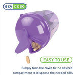 EZY DOSE Vitamin Organizer, 6 Large Compartments, 30-Day Vitamin and Medicine Storage, Keep Vitamins & Meds in Check, Easy to Use, Color May Vary, BPA Free.