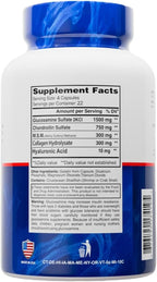 Premium Glucosamine & Chondroitin Nutritional Supplement - Healthy Joint, Bone & Knee Support - Rich in MSM & Collagen - Organic Natural Ingredients - Made in USA - 90 Capsules - 4 Pack
