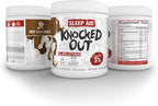 5% Nutrition Rich Piana Knocked Out Natural Sleep Aid | Post-Workout Recovery & Deep Sleep Supplement | GABA, Melatonin, Chamomile, Tyrosine, 5-HTP, & More | 8.4 oz, 30 Servings (Hot Chocolate)