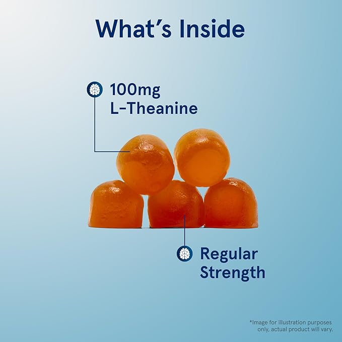 Jarrow Formulas® Theanine 100 mg Gummies, Dietary Supplement That Promotes Calmness, 60 Apple-Flavored Gummies, 60 Day Supply