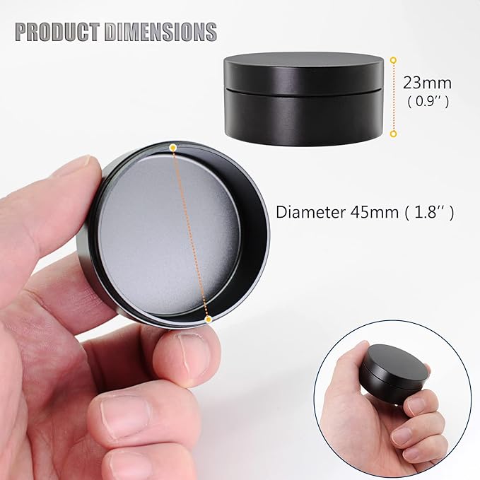 Portable Daily Pill Case, Heavy Duty Aluminium Alloy Round Pill Box, Waterproof Travel Pill Organizer, Pocket Purse Medicine Vitamin Holder EDC Container for Outdoor Camping Working
