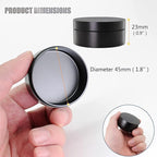 Portable Daily Pill Case, Heavy Duty Aluminium Alloy Round Pill Box, Waterproof Travel Pill Organizer, Pocket Purse Medicine Vitamin Holder EDC Container for Outdoor Camping Working