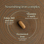 New Chapter Iron Supplement, Whole-Food Fermented Iron Complex Made with Organic Vegetables & Herbs + One Daily Non-Constipating Dose- 90ct, 3 Month Supply