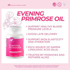 Mountain Meadow Herbs Evening Primrose Oil 1,000mg – Omega-6 Fatty Acids for Women’s Health, Supports Clear Skin & Hormonal Balance, Gluten-Free, Easy-to-Take Softgels (30 Count)