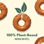 CRISP POWER Protein Pretzels, Sea Salt, 28G Protein, High Protein Snack, High Fiber, Low Carb Crunchy Pretzel Snacks, No Added Sugar, 1.75 oz Bags, 24 Pack, Vegan, Keto