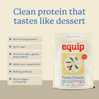 Equip Foods Prime Protein Powder | Clean, Grass Fed Beef Protein Powder | Carnivore Protein Isolate | Paleo, Keto Friendly | Gluten & Dairy Free | Helps Build & Repair Tissue | 30 Servings, Vanilla