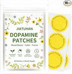 Dopamine Patches Extra Strength – Mood Support, Calm & Focus – Stress Relief with Mucuna & 5-HTP – Plant-Based, Vegan – 60 Patches (2 Month Supply)