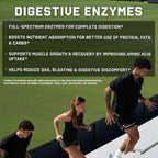 Jocko Fuel Digestive Enzymes - Full Spectrum Support, Nutrient Absorption, Gut Health Support, Digestion Aid - 60 Capsules