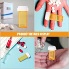 TEHAUX 10pcs Small Pill Bottle Organizer with Screw Cap, Portable Medicine Storage Case for Travel and Outdoor Use, Reusable Airplane Travel Essentials Container