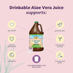 Lily Of The Desert Aloe Vera Juice - Whole Leaf Filtered Aloe Vera Drink, Non-GMO Aloe Juice with Natural Digestive Enzymes for Gut Health, Stomach Relief, Wellness, Glowing Skin, 64 Fl Oz