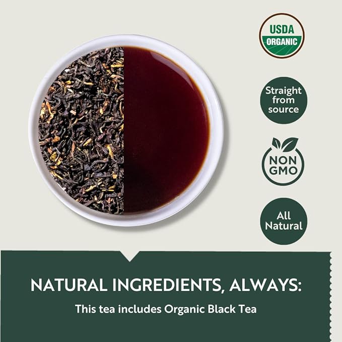 Luxmi Estates Tale of Two Estates English Breakfast Tea 100g/3.52oz (50 Cups) | Darjeeling Assam Black Tea Blend | Smooth Robust Caffeinated