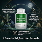 Nighttime Fat Burner Supplements - Appetite Suppressants for Weight Loss - Night-Time Fat Burner for Women and Men Supporting Sleep & Relaxation - Weight Loss Pills - 60 Capsules