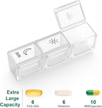 BUG HULL Weekly Pill Organizer 3X a Day, Daily 7 Day Medicine Pill Organizer 3 Times a Day, Travel Pill Case Container for Vitamins, Supplements