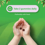 Kids Iron Gummies - Blood Builder Iron Supplements for Kids with Gentle for Stronger Immunity & Energy - Vitamin B12, Folate & Vitamin C Gummies - Vegan GMO & Gluten Free for Toddlers - 60 Count