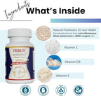 FRESHLITE Premium Vegan Postbiotics for Gut Health | IBS. Diarrhea. Bloating | Advanced Postbiotics Formula Beyond Pre & Probiotics | Vitamin C, D3 & E | Non-GMO, Gluten-Free, 60 Capsules Japan Made
