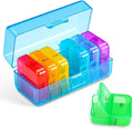 Zoksi Weekly Pill Organizer 2 Times a Day, Blue 7 Day Am Pm Pill Box, Daily Am Pm Pill Organizer 7 Day, Portable Vitamin Pill Case, Weekly Pill Box for Fish Oils, Vitamin, Supplement
