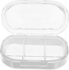Travel Organizer Storage Case Small Airtight Dispenser for Pills Compartment Portable Storage Food Grade for Travel and Everyday Use