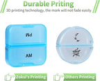 Zoksi Weekly Pill Organizer 2 Times a Day, Pink 7 Day Am Pm Pill Box, Daily Am Pm Pill Organizer 7 Day, Portable Vitamin Pill Case, Weekly Pill Box for Fish Oils, Vitamin, Supplement