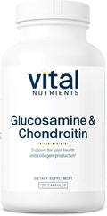 Vital Nutrients Glucosamine & Chondroitin - Healthy Cartilage, Mobility, and Joint Support Supplement - Gluten, Dairy, Soy Free - Non-GMO - 120 Capsules