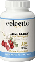 Eclectic Herb - Premium Freeze Dried Cranberry Capsules | Urinary Tract Support | Cranberry Supplement for Urinary Tract Health | US-Grown, Organic, Non-GMO, Gluten Free, Vegan (120 CT | 300 mg)