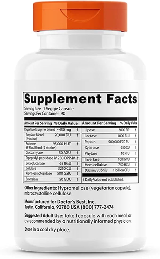 Doctor's BEST, (2 Pack Digestive Enzymes, 90 Veggie Caps