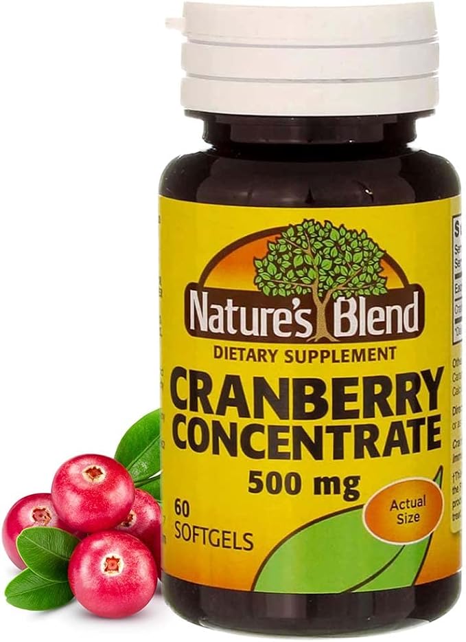 Nature's Blend Cranberry Concentrate 500 mg Soft Gels - 60 ct, Pack of 3