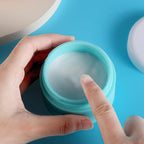 kuangre Travel Containers for Toiletries, Silicone Cream Jars BPA-Free, Leak-proof 3oz Travel Size Containers, Portable Size Silicone Jars with Lid for Cosmetic Face Hand Body Cream (4 Pack)