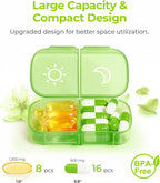 AUVON XL Weekly Pill Organizer 2 Times a Day, AM PM Pill Case with One-Side Large Opening for Easy to Use, Pill Box 7 Day Travel Medication Organizer for Medications, Vitamins, Fish Oils, Supplements