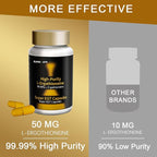 L-Ergothioneine 50mg of Ultra-Pure, Antioxidant Dietary Supplement, Cellular Health, Cognitive Health, Longevity, Gluten-Free, Vegetarian, Non-GMO